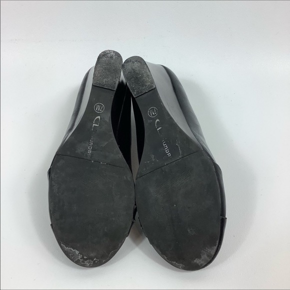 CL by Laundry “In Luck” Black Wedge Shoes - Picture 5 of 9